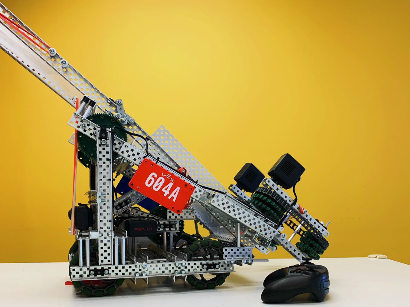 Students learning robotics and coding